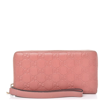 Gucci Guccissima Zip Around Heart Wallet Soft Pink 1 of 10