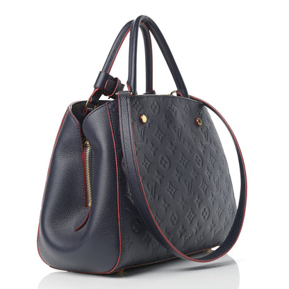 Louis Vuitton Empreinte Montaigne MM Marine Rouge 3 of 13