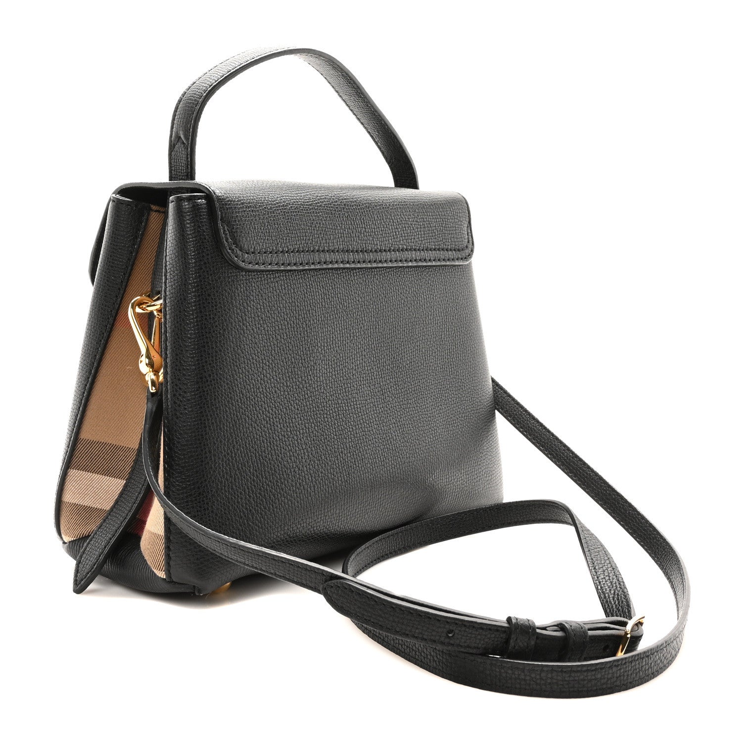Burberry Derby Calfskin House Check Small Camberley Black 3 of 10