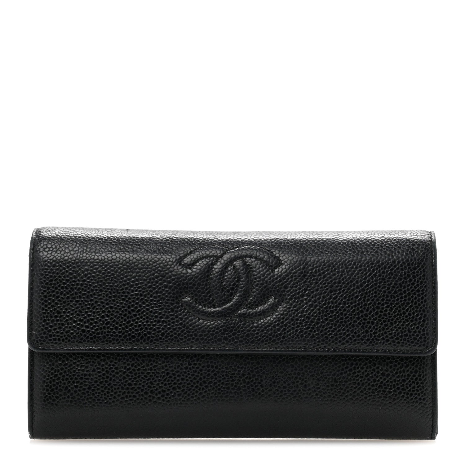 Chanel Caviar Timeless CC Large Gusset Flap Wallet Black 1 of 13
