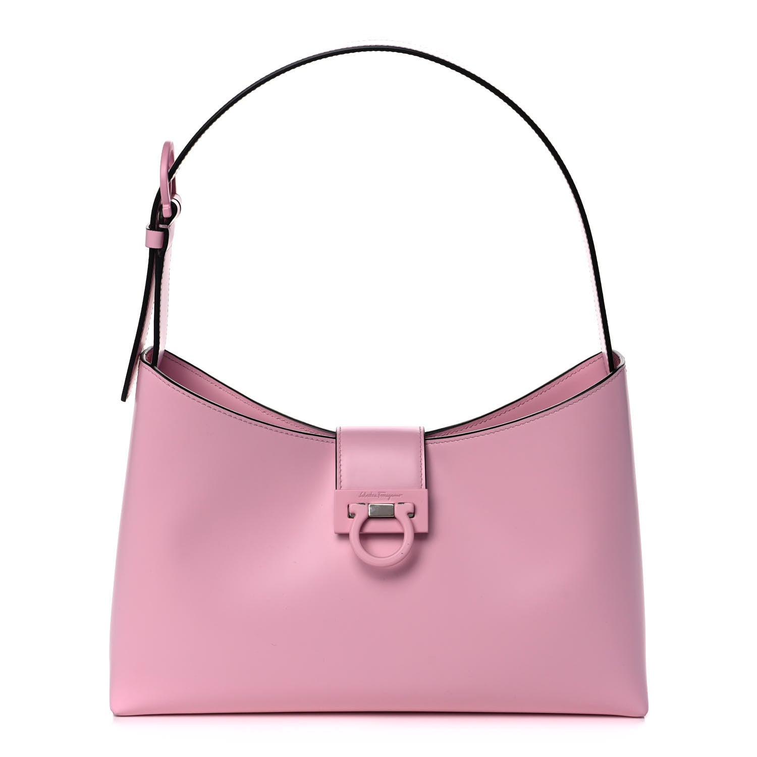 Salvatore Ferragamo Calfskin Trifolio Shoulder Bag Cheerleader Pink 1 of 13