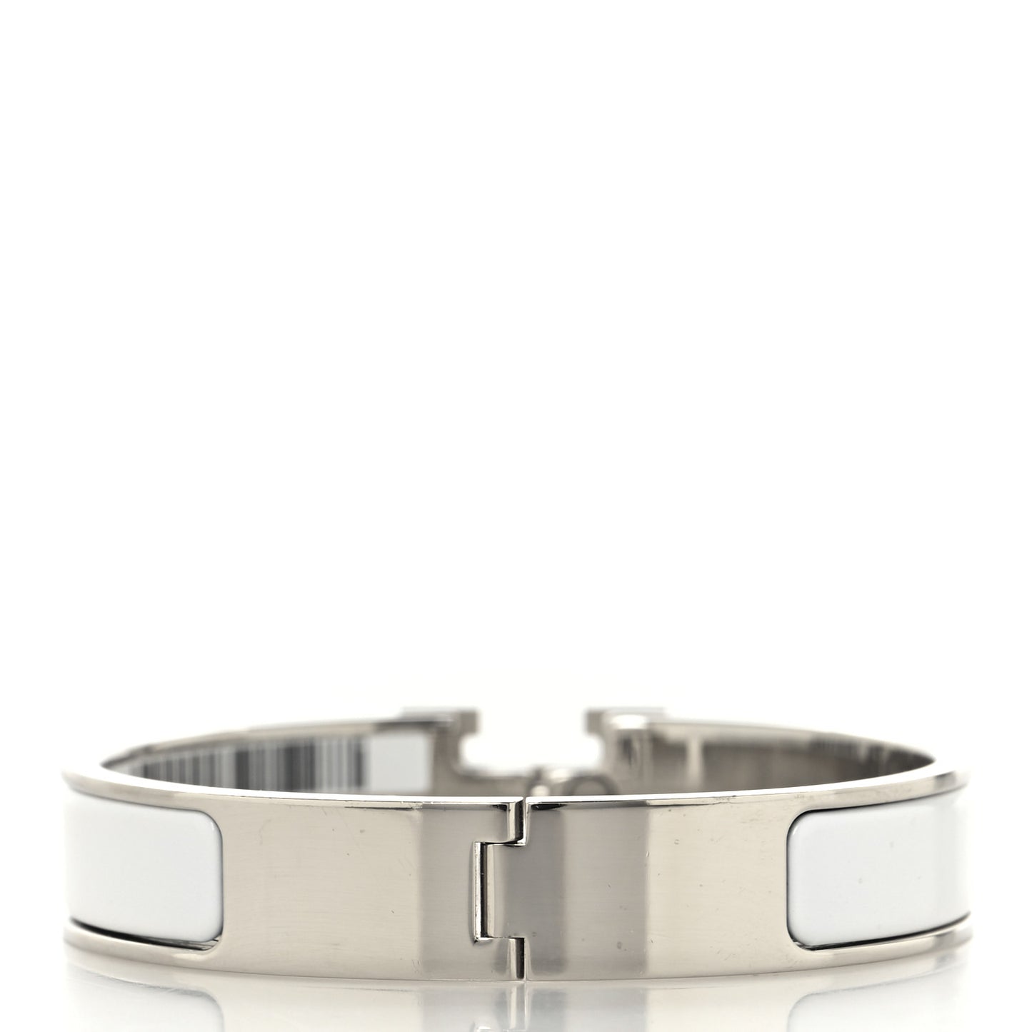 Enamel Narrow Clic Clac H Bracelet PM White