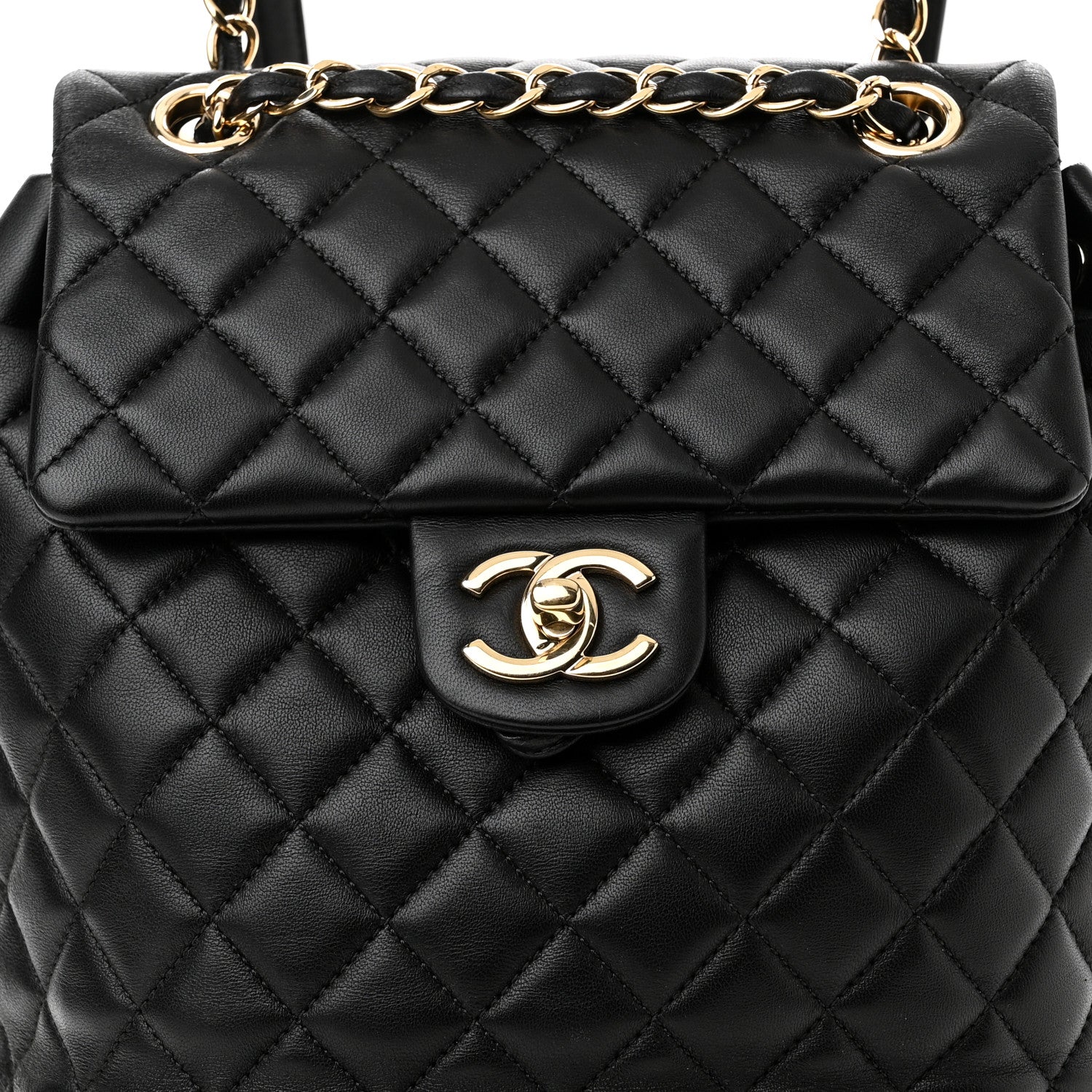 Chanel Lambskin Quilted Small Urban Spirit Backpack Black 8 of 10