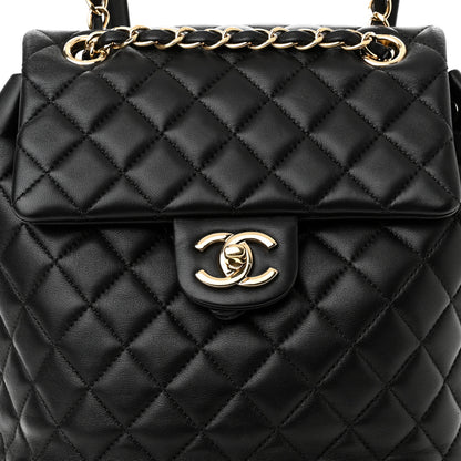 Chanel Lambskin Quilted Small Urban Spirit Backpack Black 8 of 10