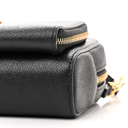 Christian Dior Grained Calfskin Caro Double Pouch Black 11 of 12