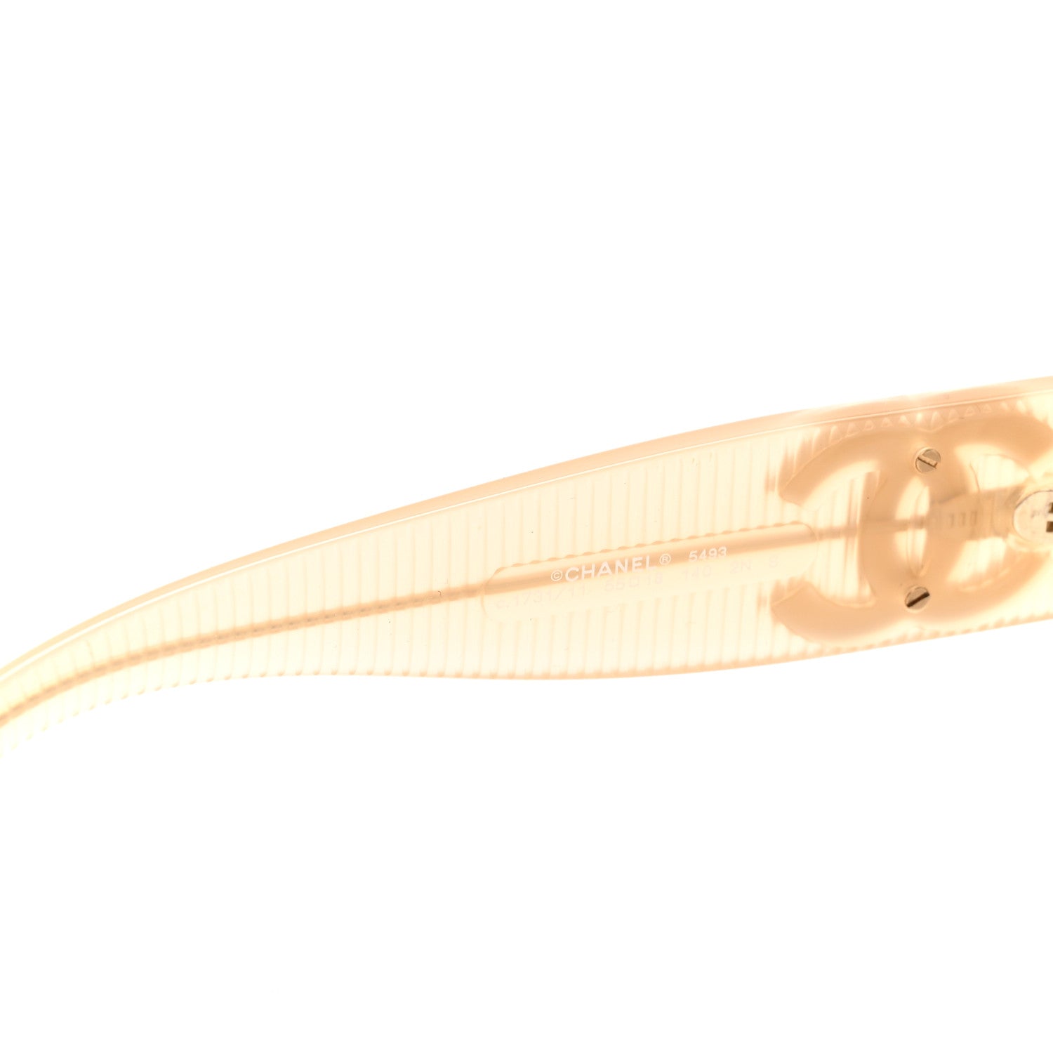 Chanel Acetate Rectangle Sunglasses 5493 Light Yellow Light Yellow 5 of 8