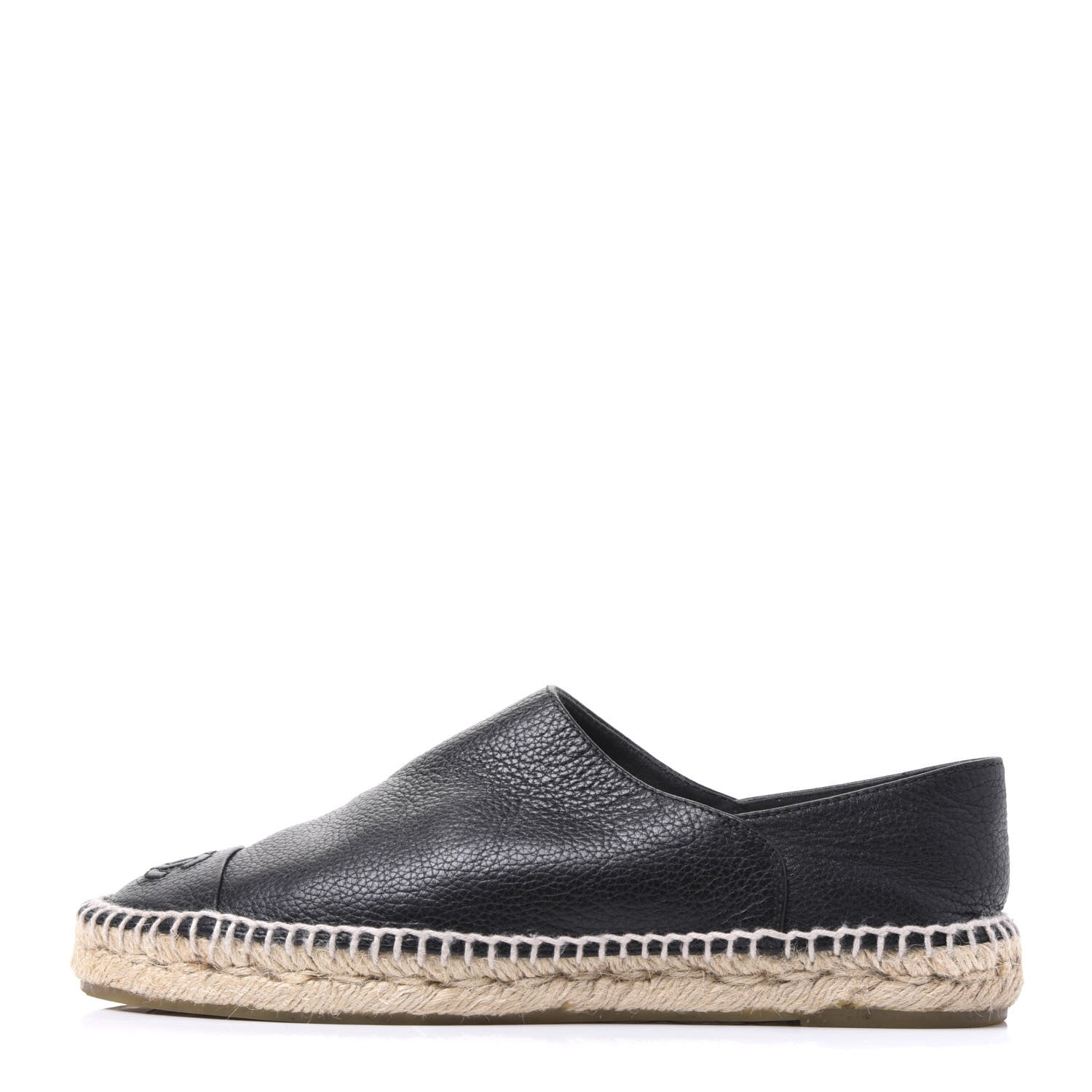 Chanel Grained Calfskin CC Espadrilles 40 Black 1 of 8