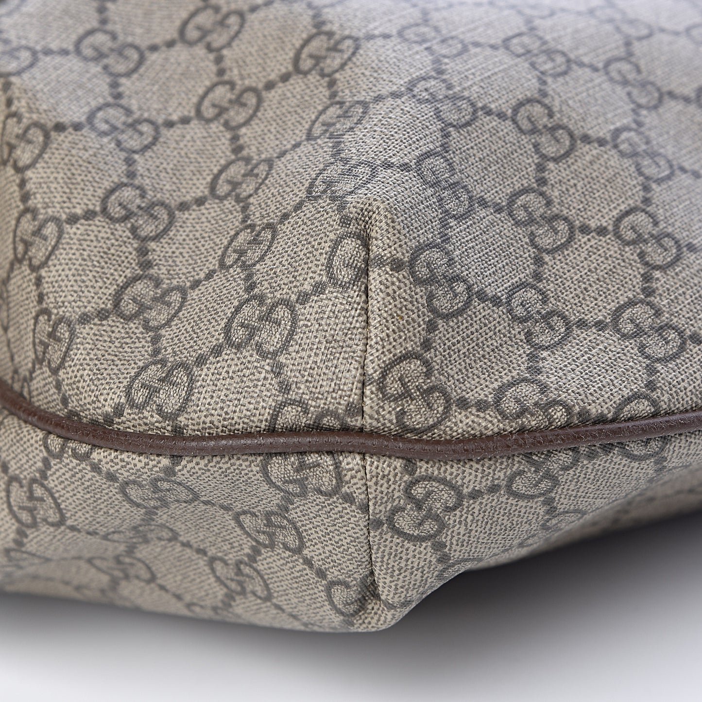 GG Supreme Monogram Web Ophidia Half Moon Hobo Brown