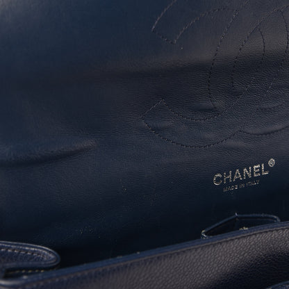 Chanel Caviar Quilted Jumbo Double Flap Navy Blue 14 of 15