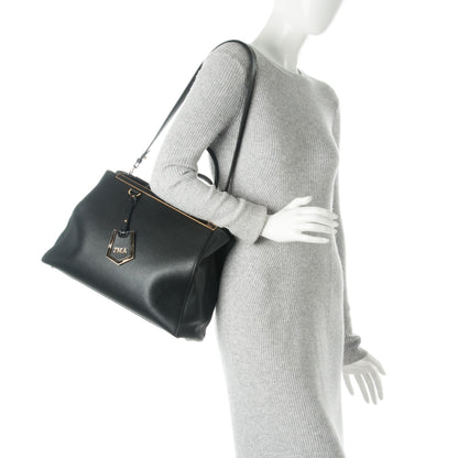 Fendi Vitello Elite Regular 2Jours Tote Black 2 of 8
