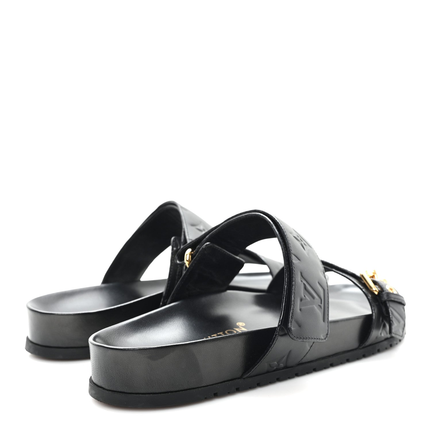 Louis Vuitton Empreinte Bom Dia Mule Sandals 41 Black 1841459