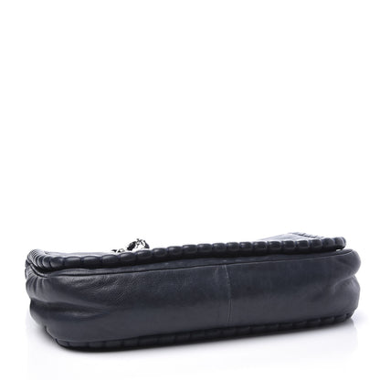 Chanel Calfskin Medium On the Bund Flap Navy 3 of 15