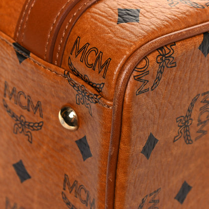 MCM Visetos Mini Boston Bag Cognac 7 of 16