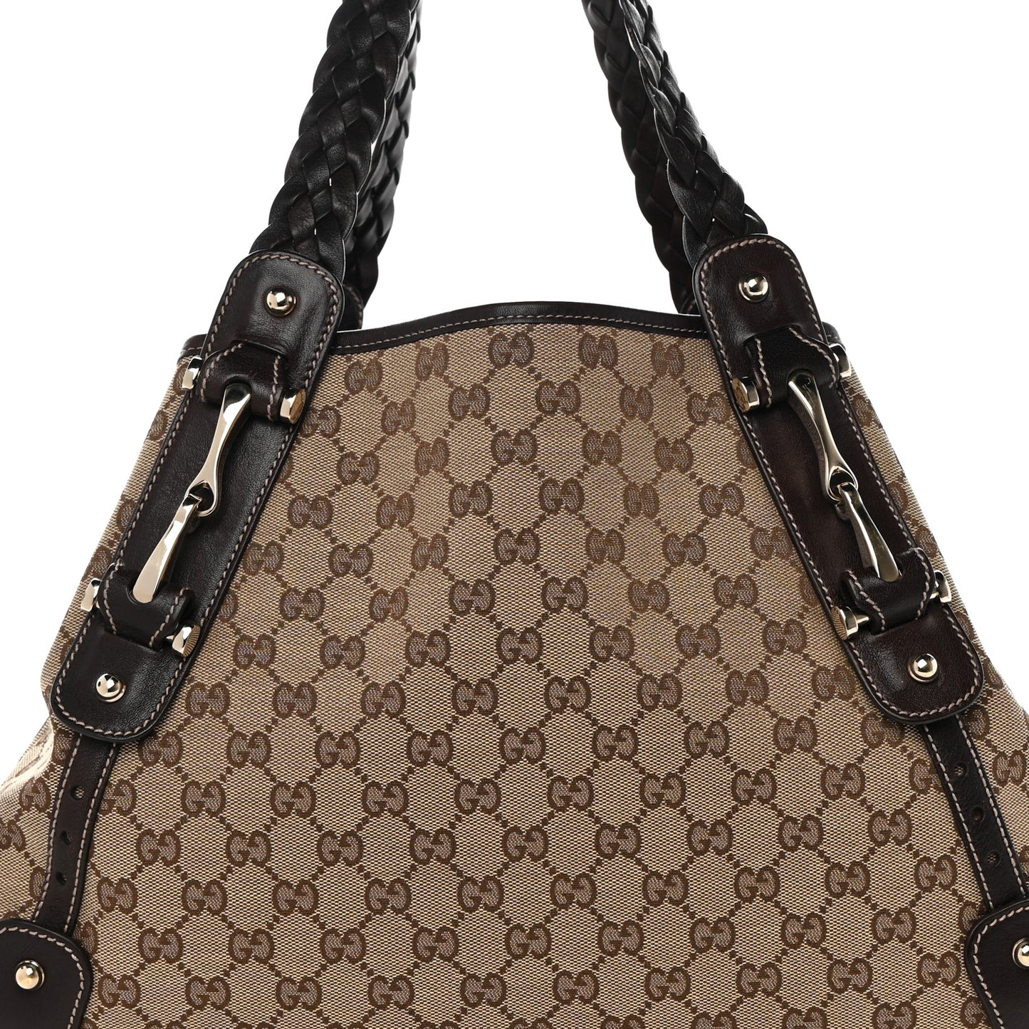 Monogram Medium Pelham Shoulder Bag Dark Brown