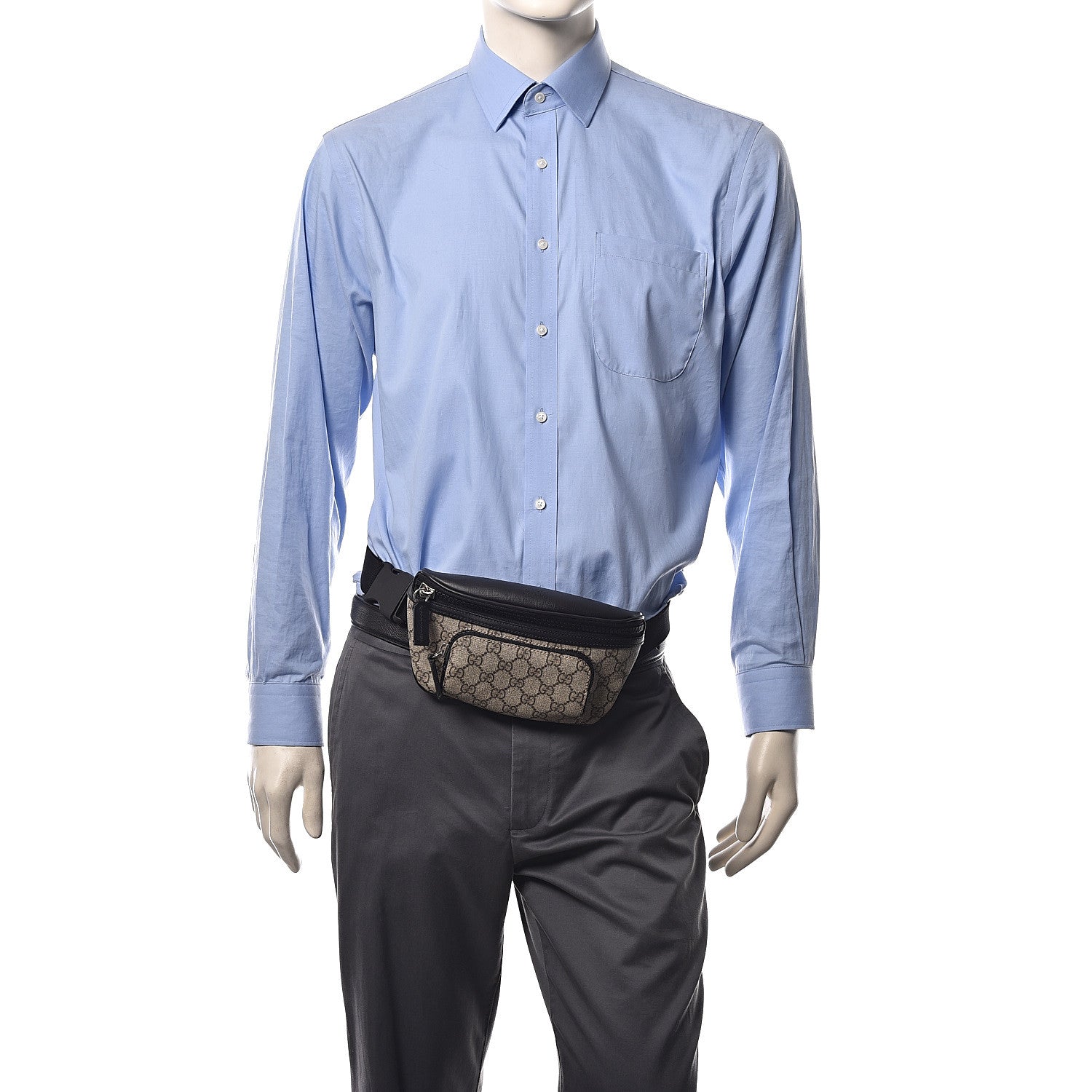 Gucci GG Supreme Monogram Belt Bag Black 2 of 9