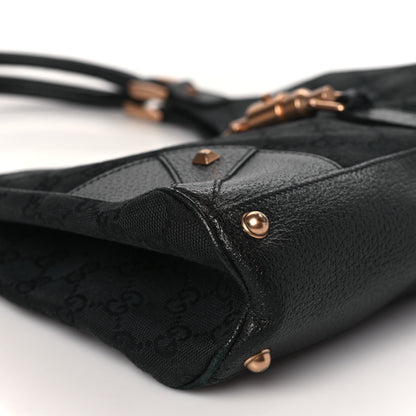 Gucci Monogram Calfskin Large Bardot Tote Black 7 of 8