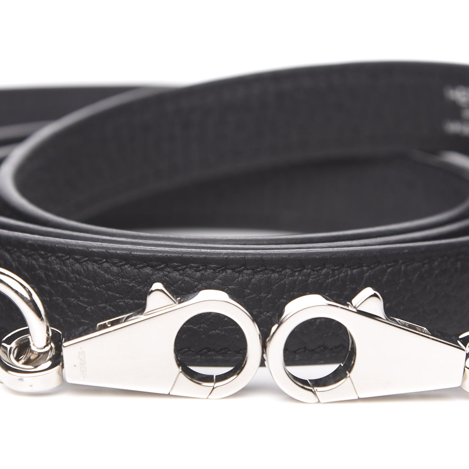 Hermes Taurillon Clemence Kelly Shoulder Strap Black 4 of 5