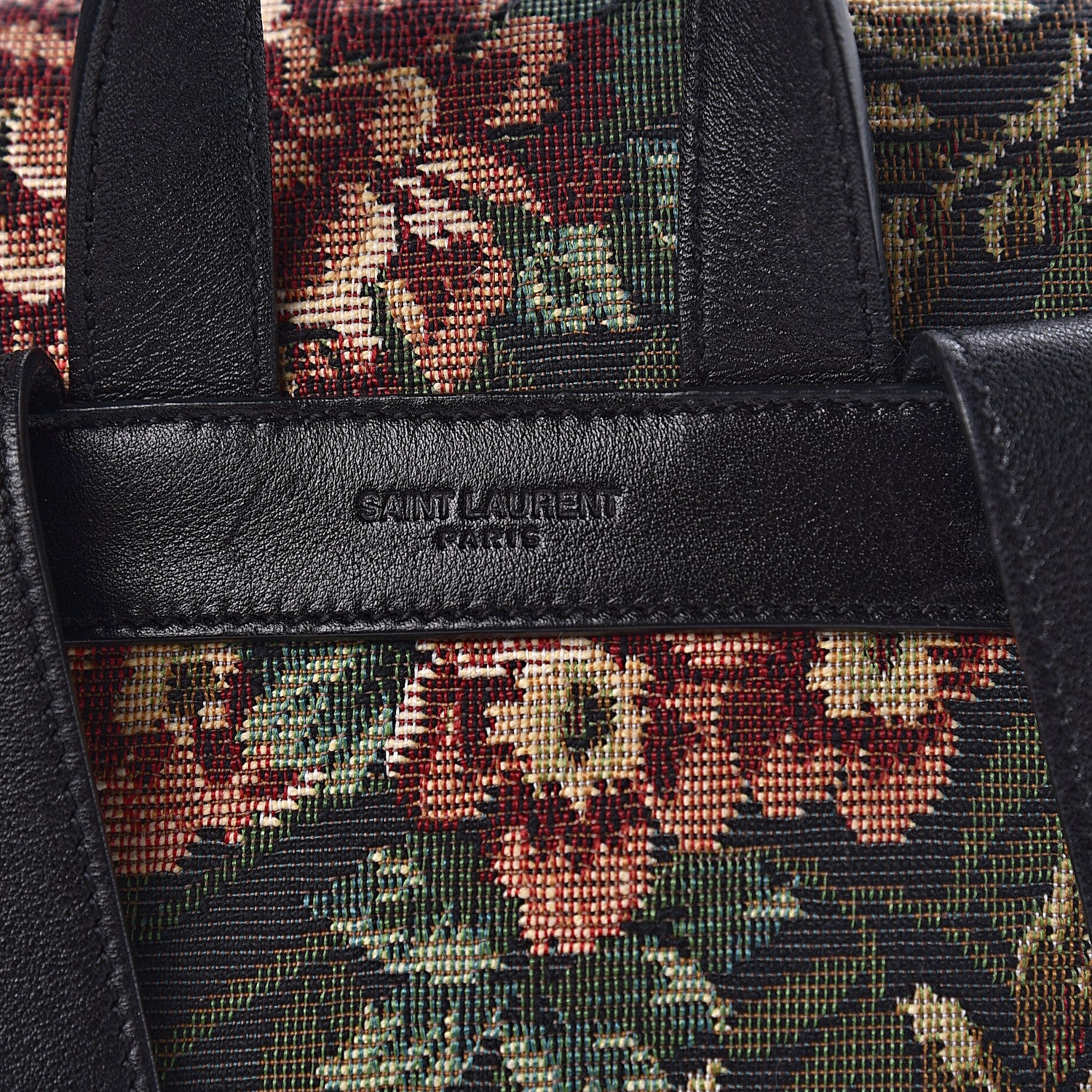 Saint Laurent Canvas Floral Print Festival Backpack Black 9 of 12
