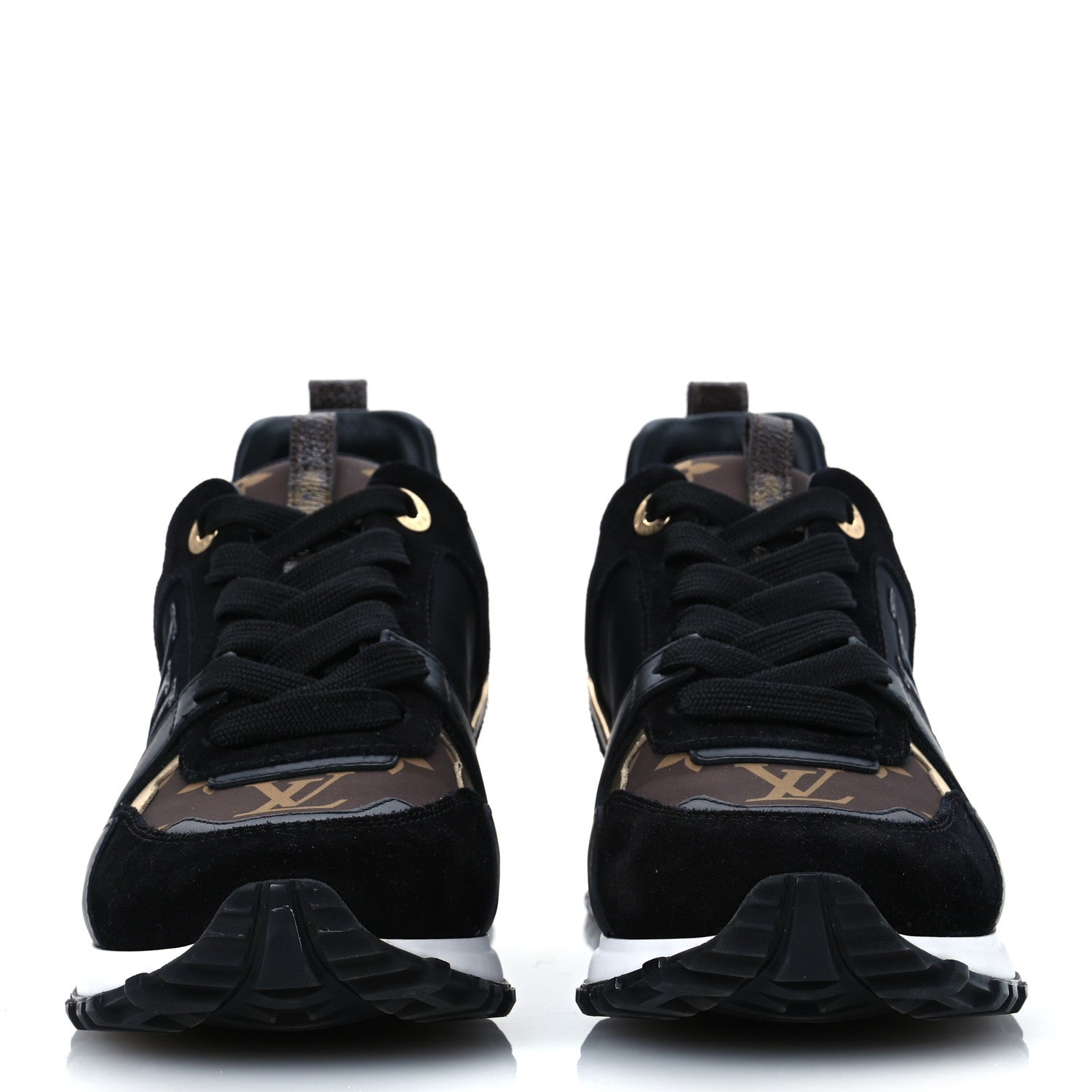 Louis Vuitton Suede Monogram Run Away Sneakers 36.5 Black 3 of 10