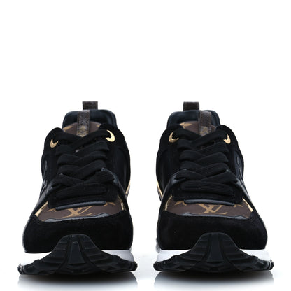 Louis Vuitton Suede Monogram Run Away Sneakers 36.5 Black 3 of 10