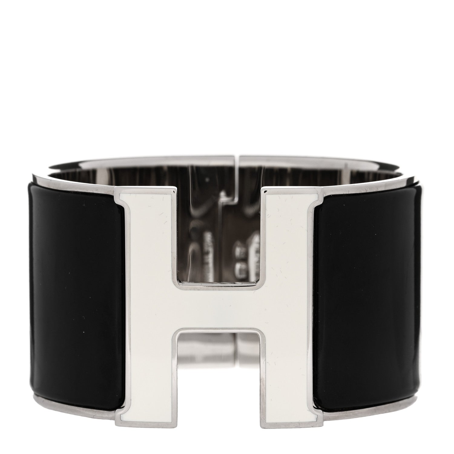 Hermes Enamel Extra Wide Clic Clac H Bracelet GM Black 1 of 3