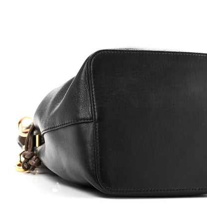 Fendi Vitello Century Matte F is Fendi Stamp Patch Bi-Color Grande Mon Tresor Bucket Bag Black Maya Fragola 8 of 10