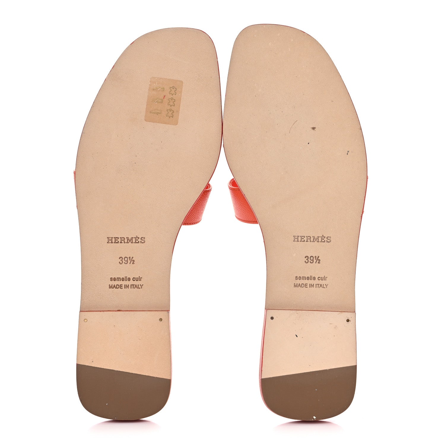 Hermes Epsom Oran Sandals 39.5 Orange Poppy 5 of 14