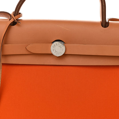 Hermes Toile Vache Hunter Herbag Zip 31 PM Orange 10 of 12