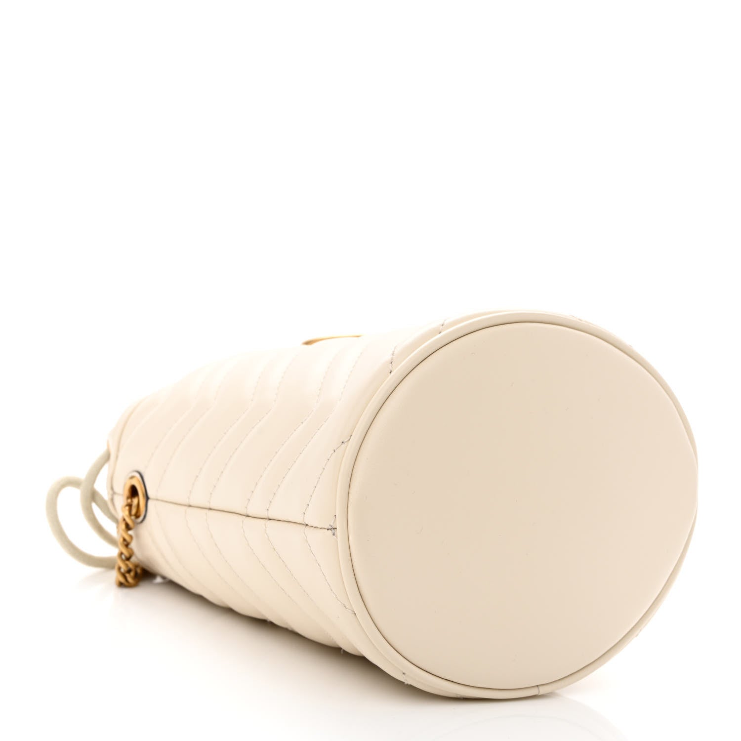 Gucci Calfskin Matelasse Mini GG Marmont 2.0 Bucket Bag White 4 of 11