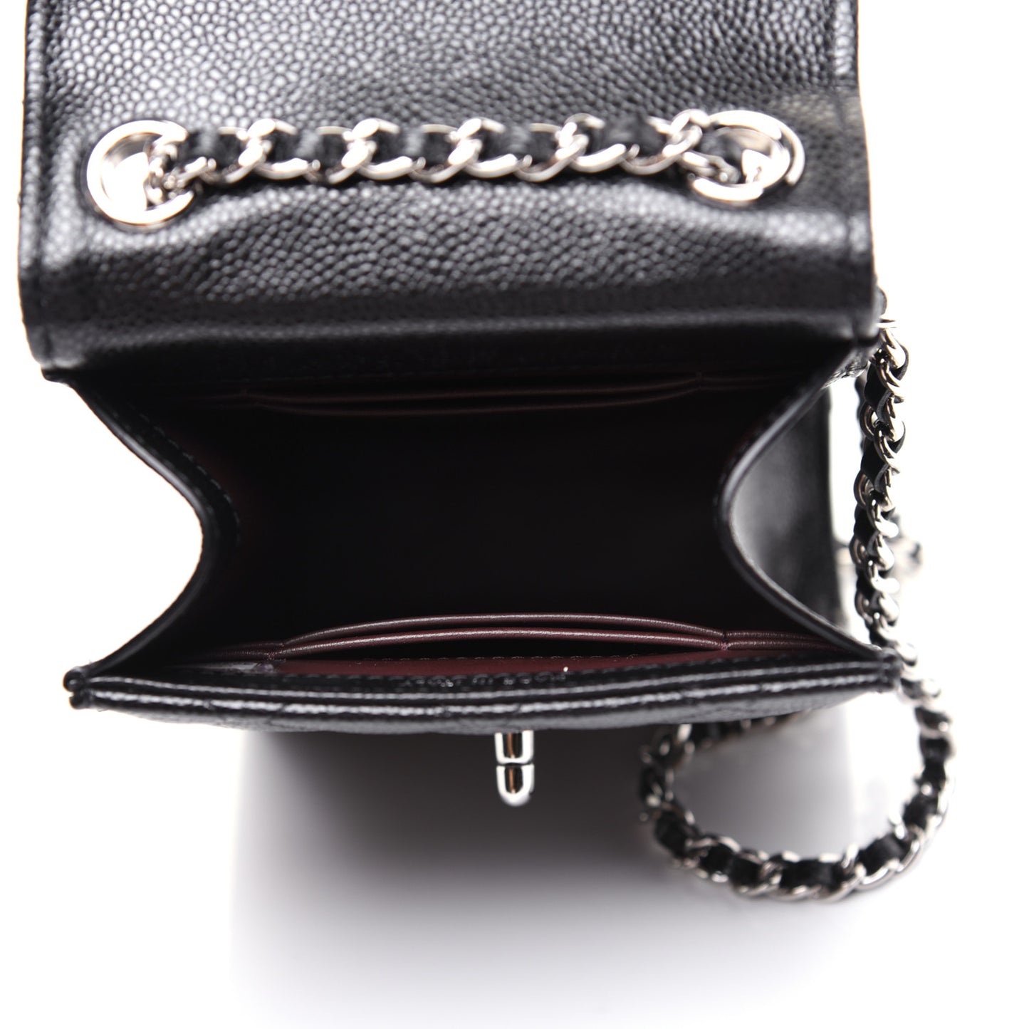 Caviar Quilted Classic Phone Holder Black