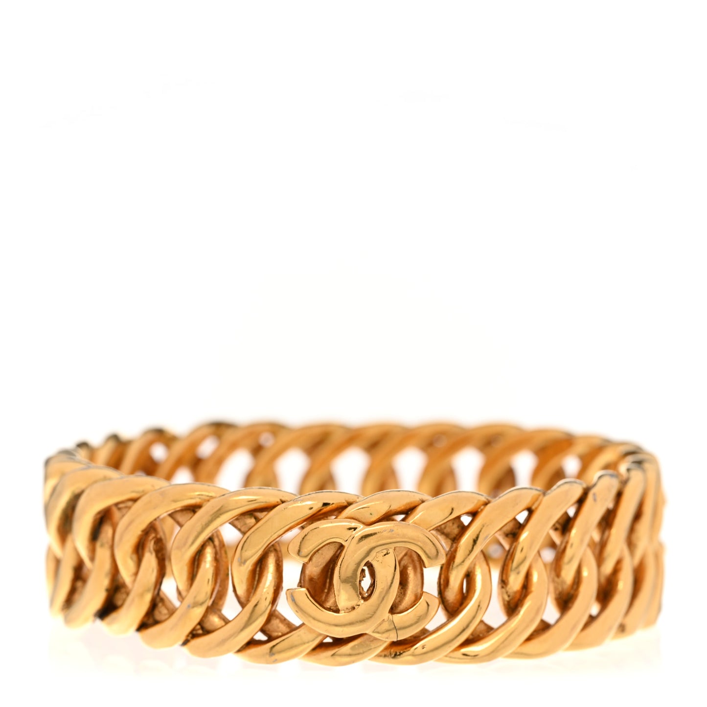 CC Chain Wide Bracelet Gold
