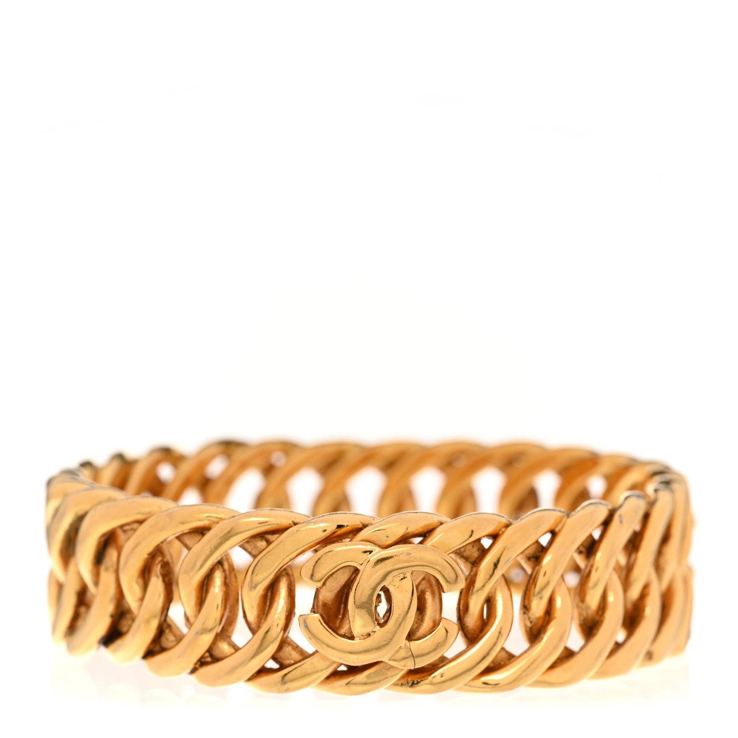 Chanel CC Chain Wide Bracelet Gold 1 of 5