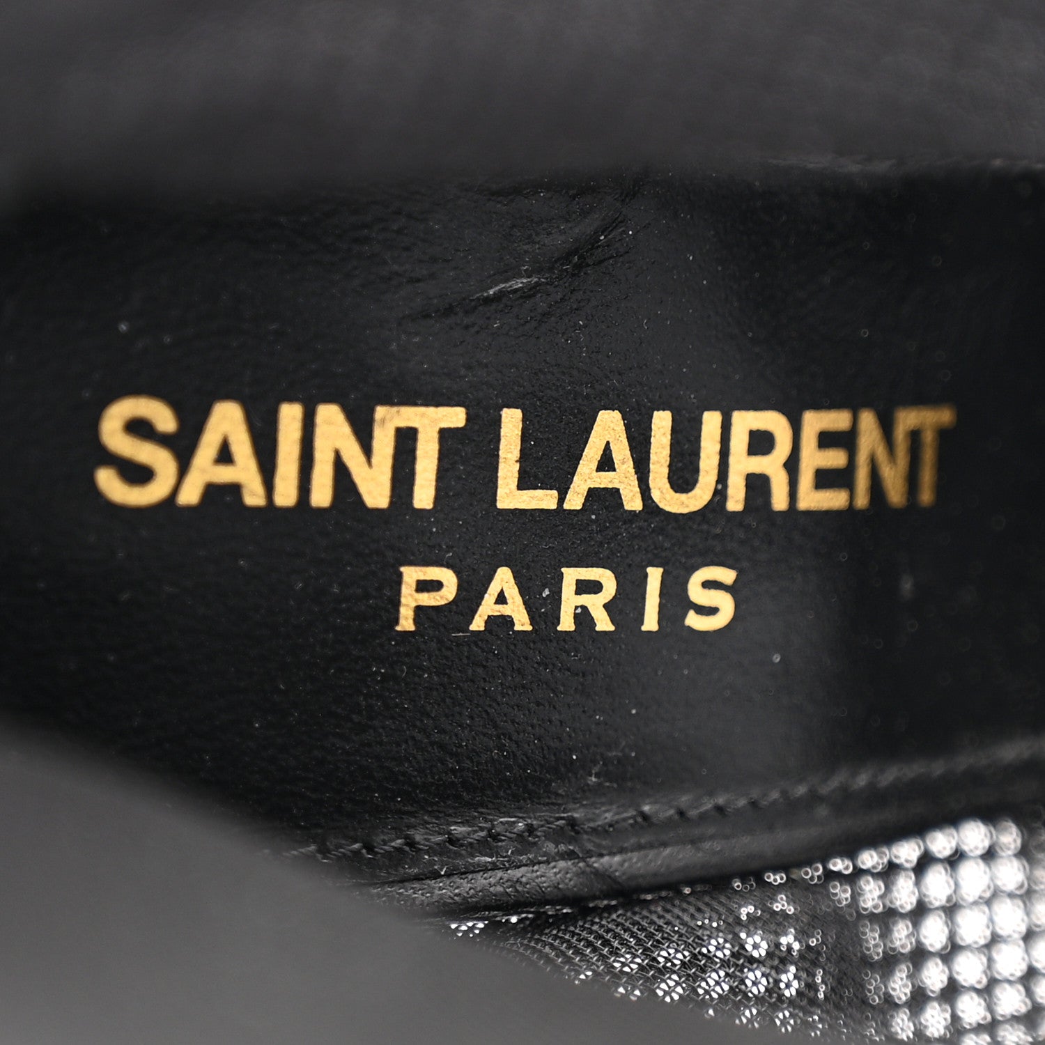Saint Laurent Elba Applique Tulle Aston 115 Boots 35.5 Black 7 of 10