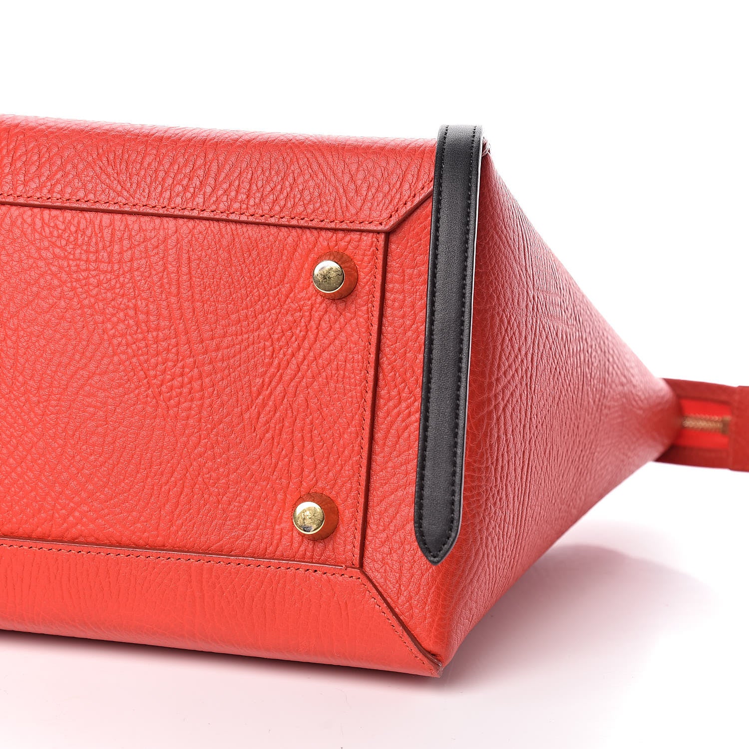 Celine Elephant Calfskin Mini Tri-Color Belt Bag Vermillion 9 of 9