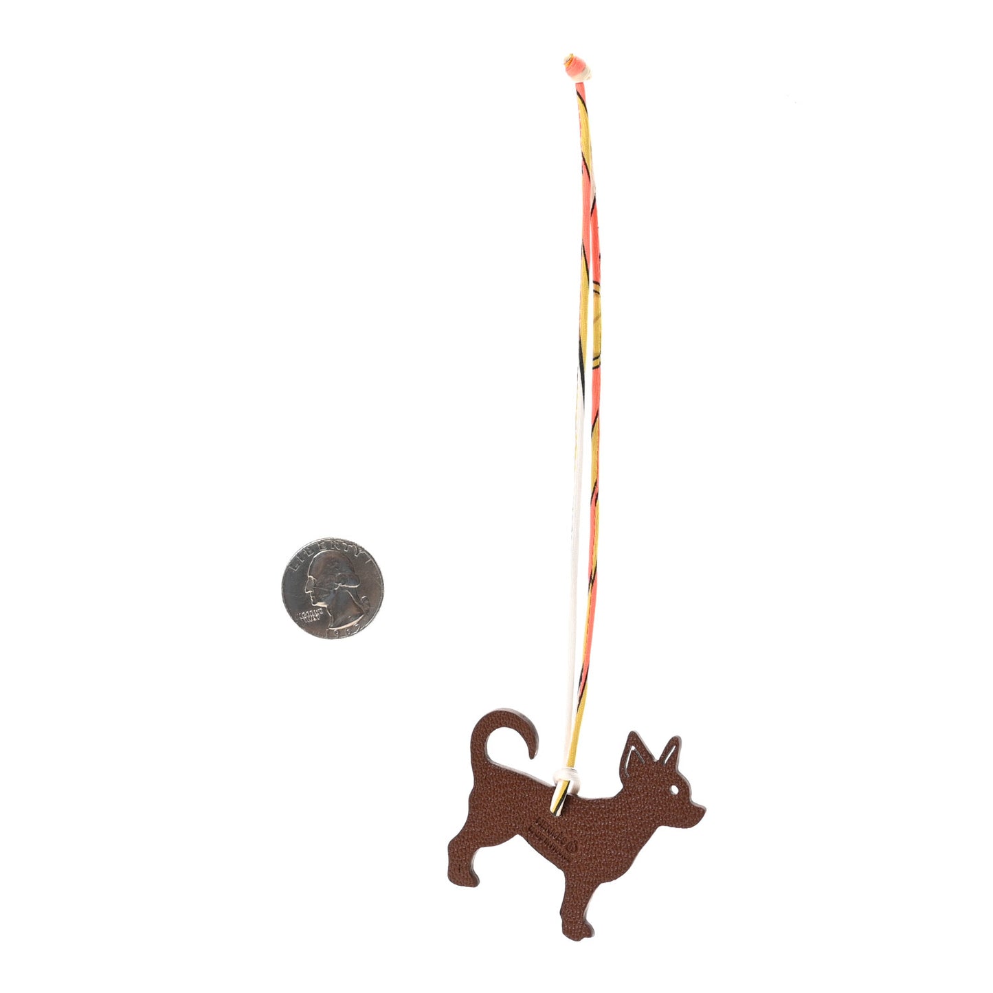 Taurillon Clemence Chevre Mysore Petit H Chihuahua Bag Charm Etoupe