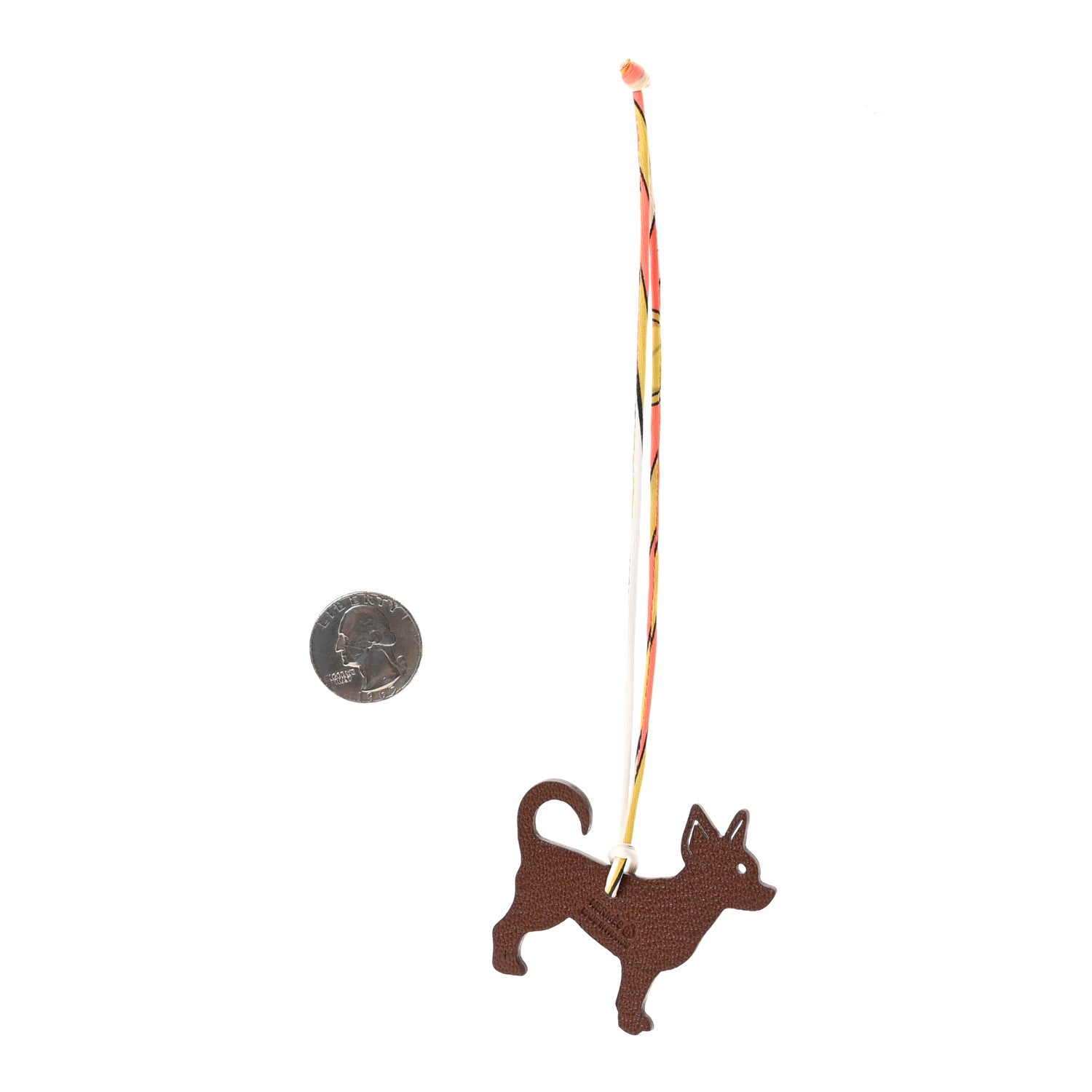 Hermes Taurillon Clemence Chevre Mysore Petit H Chihuahua Bag Charm Etoupe 2 of 4