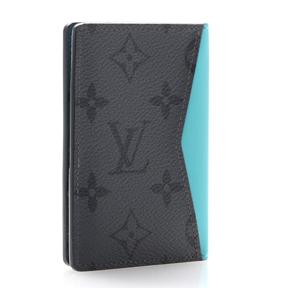 Louis Vuitton Monogram Macassar Pocket Organizer NM Turquoise 3 of 8
