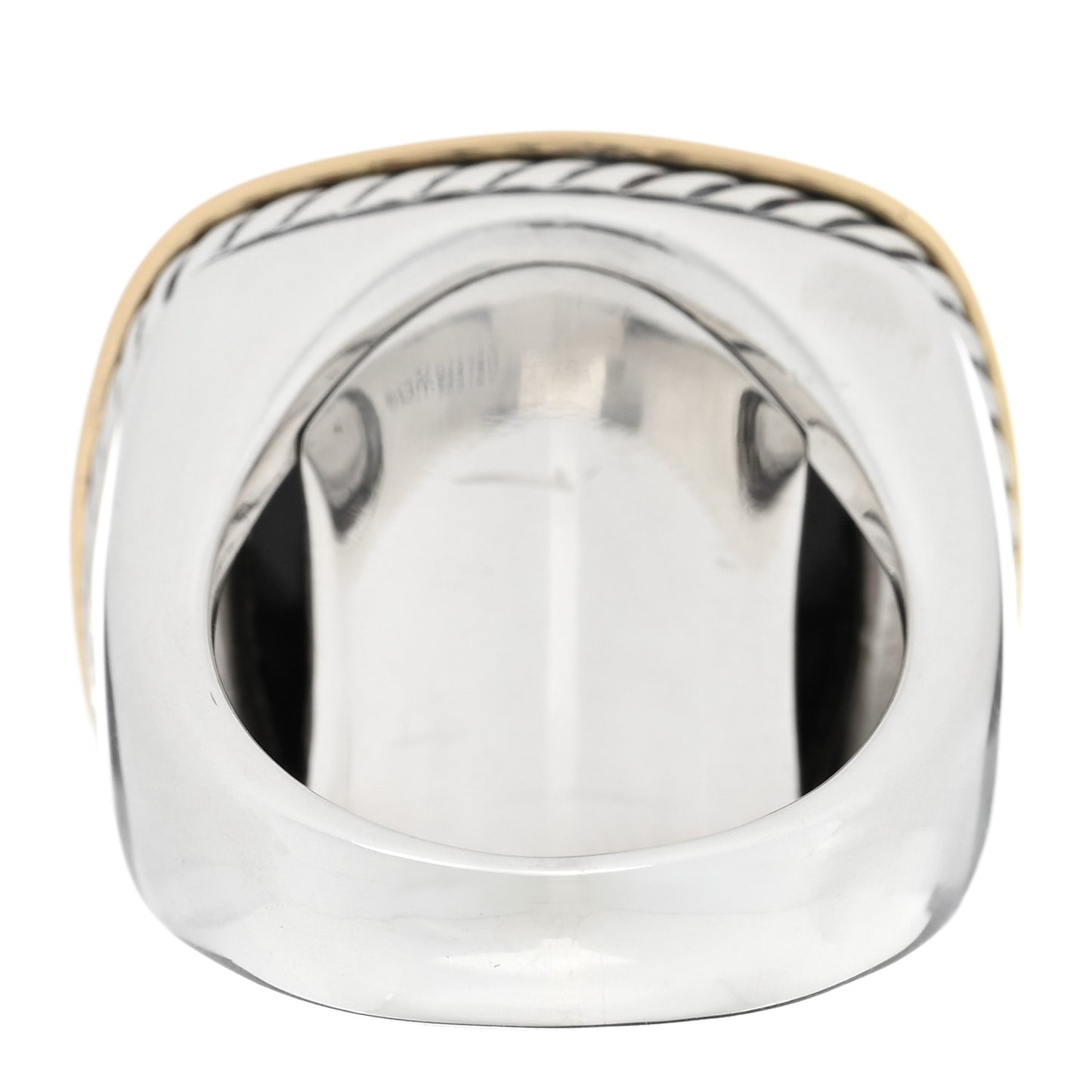 Sterling Silver 18K Yellow Gold Black Onyx 18mm Albion Statement Ring 49 5