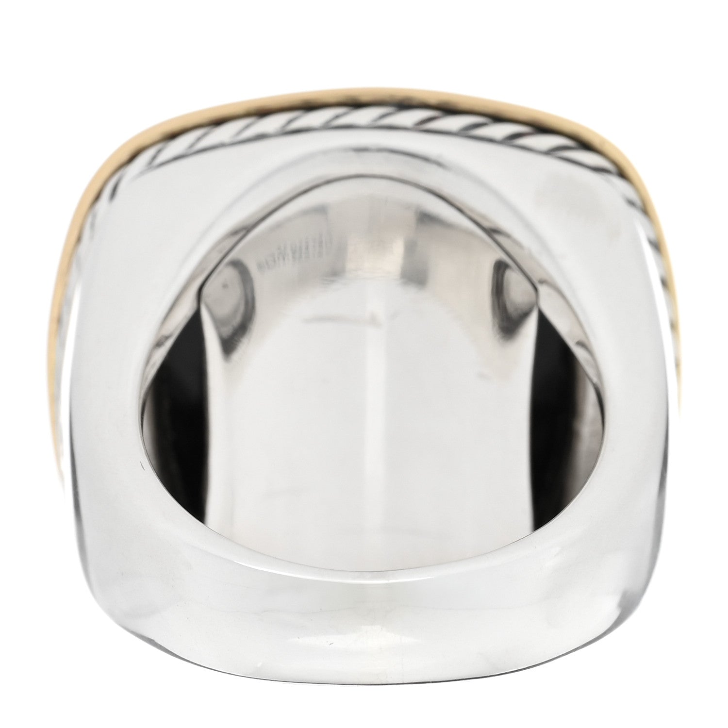 David Yurman Sterling Silver 18K Yellow Gold Black Onyx 18mm Albion Statement Ring 49 5 4 of 5