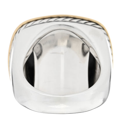 David Yurman Sterling Silver 18K Yellow Gold Black Onyx 18mm Albion Statement Ring 49 5 4 of 5