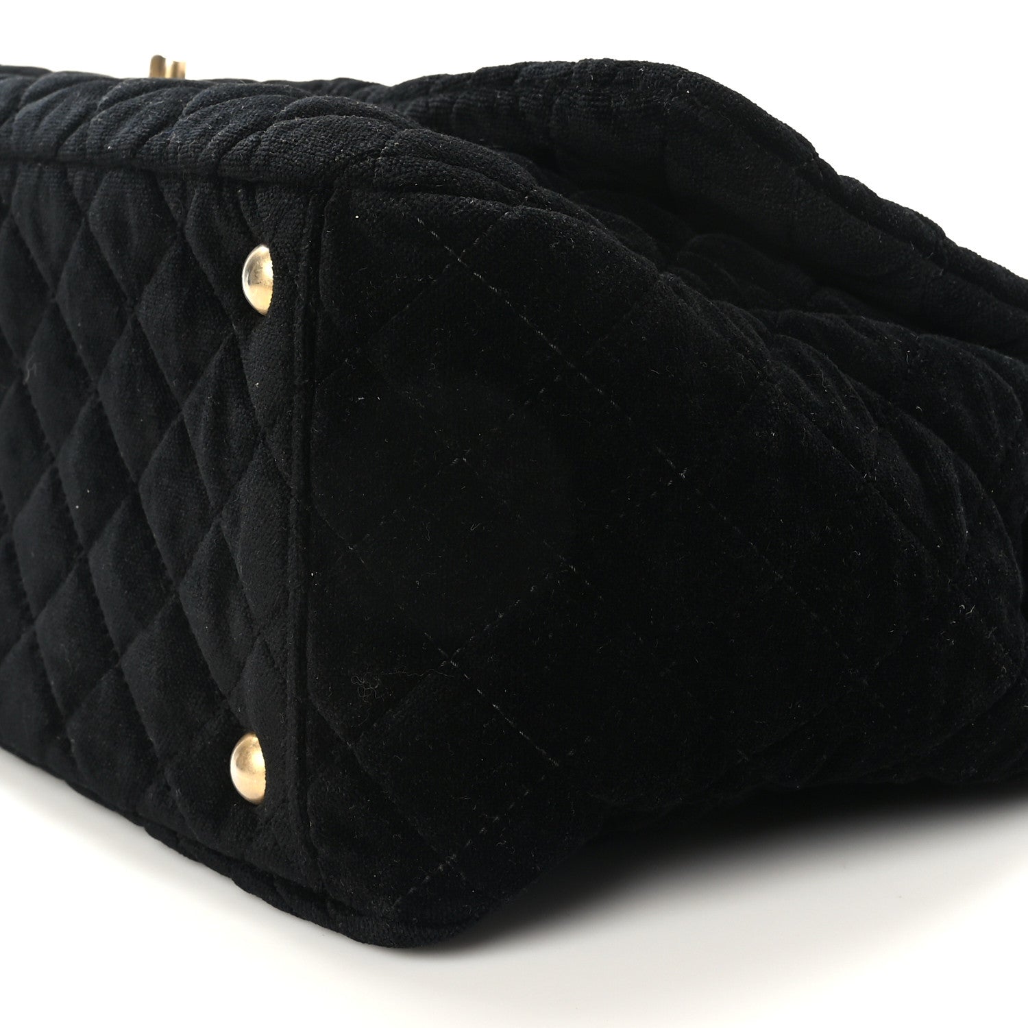 Chanel Velvet Quilted XXL Travel Flap Bag Black 9 of 9