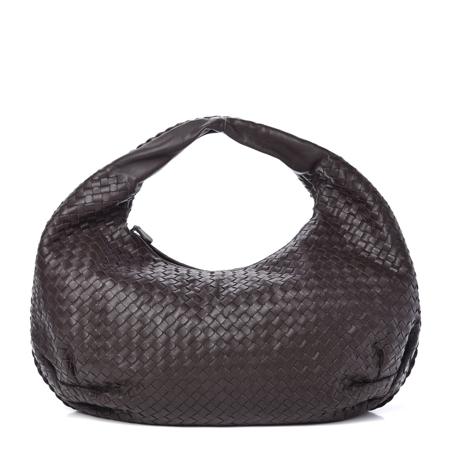 Nappa Intrecciato Large Belly Veneta Hobo Ebano