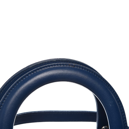 Christian Dior Lambskin Cannage Large Lady Dior Navy Blue 14 of 16
