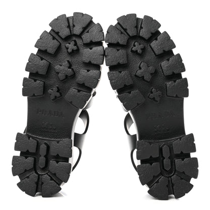 Prada Foam Rubber Triangle Logo Monolith 55mm Cage Sandals 36 Black 5 of 9