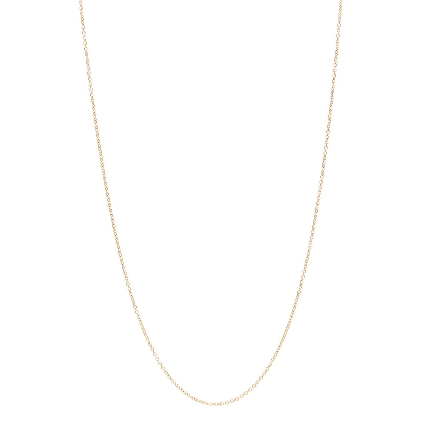 18K Rose Gold Chain Necklace 18.5"