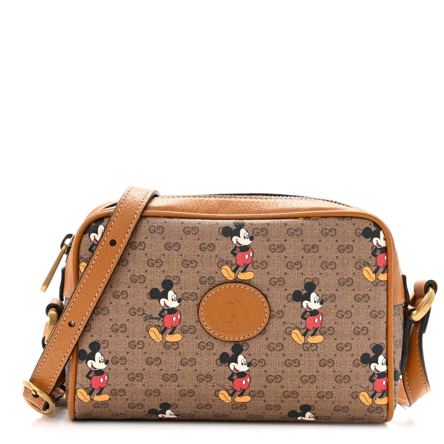X DISNEY Mini Vintage GG Supreme Monogram Mickey Mouse Shoulder Bag Beige Vintage Sun Oil