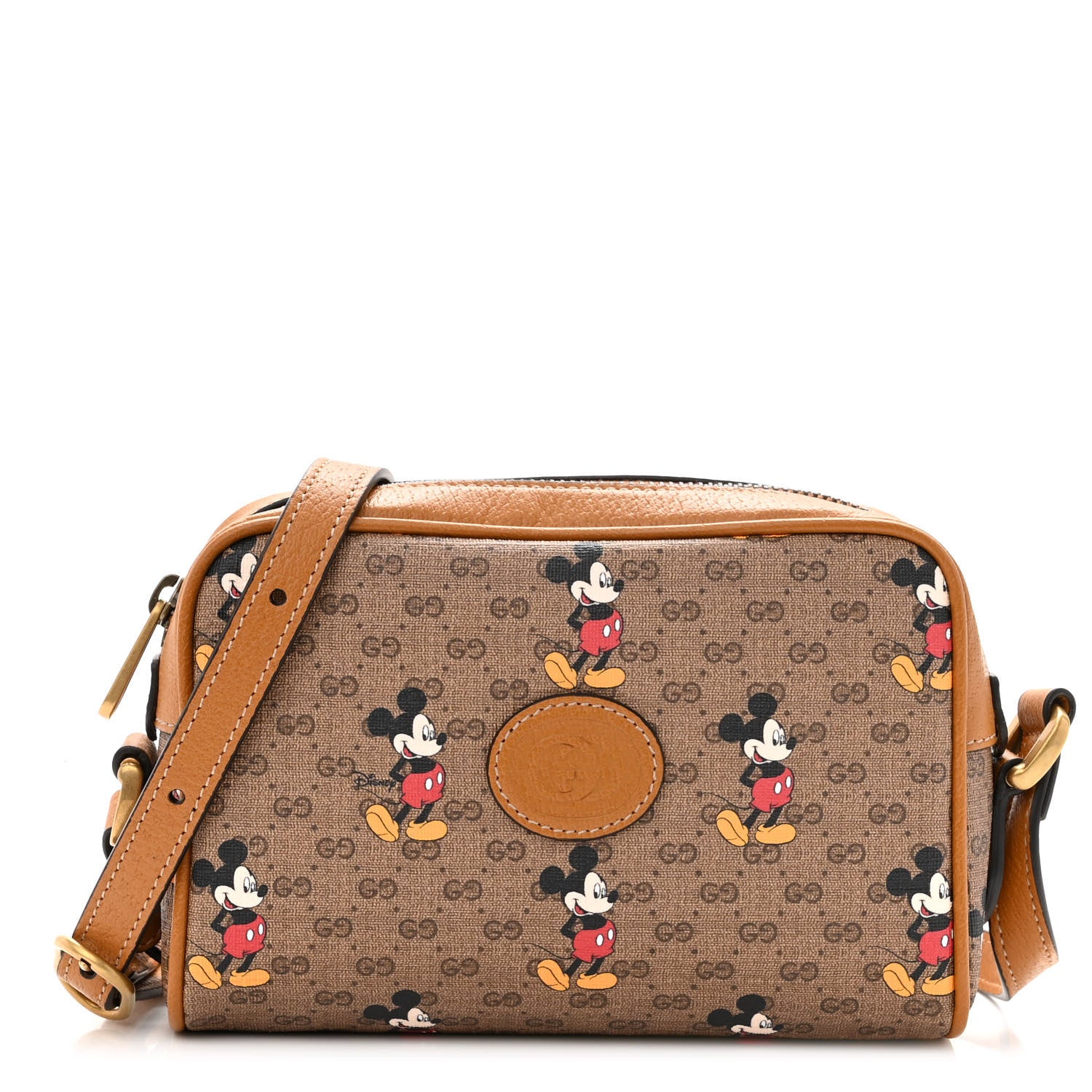 Gucci X DISNEY Mini Vintage GG Supreme Monogram Mickey Mouse Shoulder Bag Beige Vintage Sun Oil 1 of 10