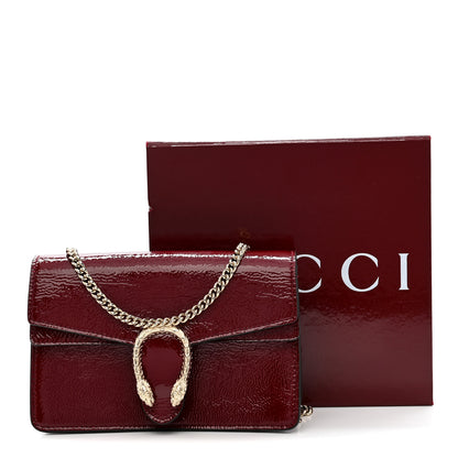 Gucci Crinkled Patent Mini Dionysus Shoulder Bag Rosso Ancora Red 9 of 9