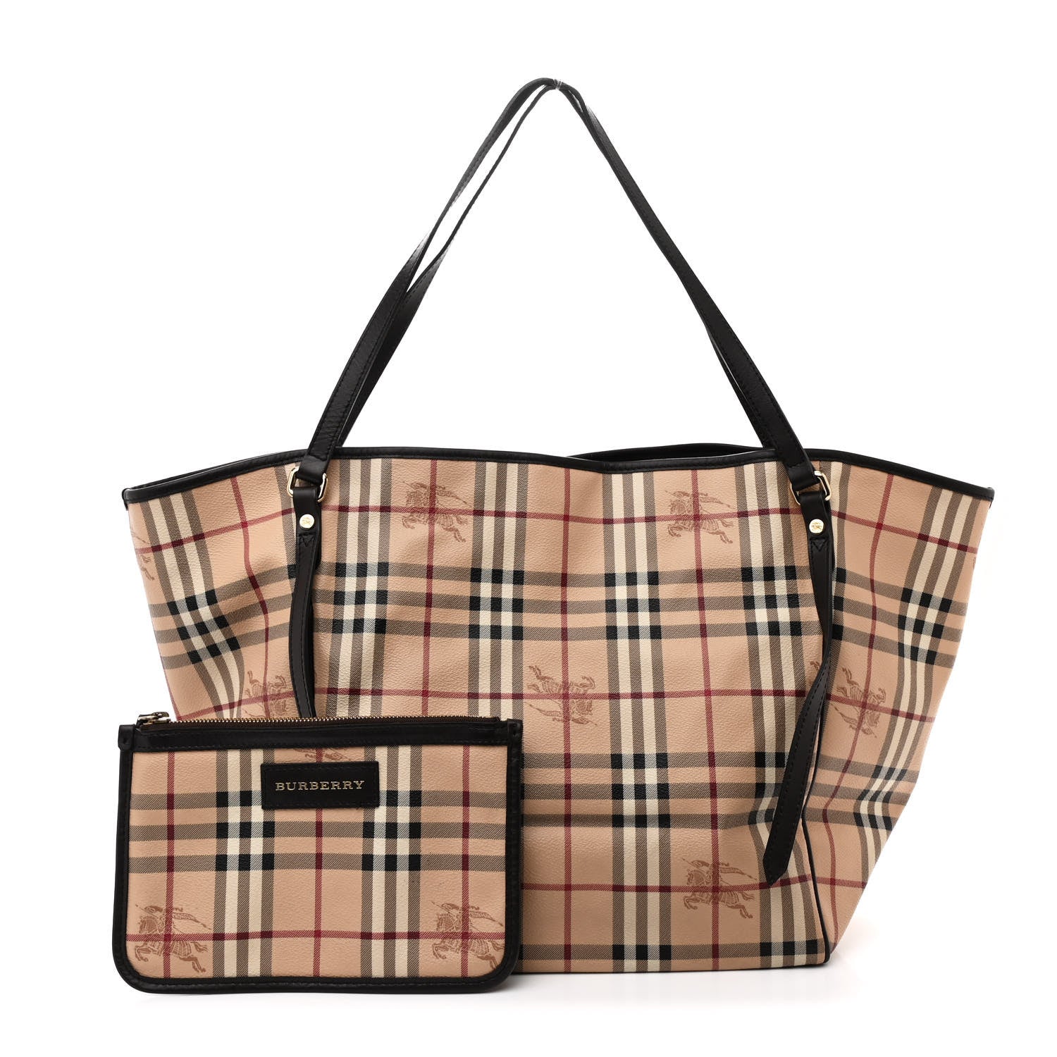 Burberry Haymarket Check Large Canterbury Tote Chocolate 1645928