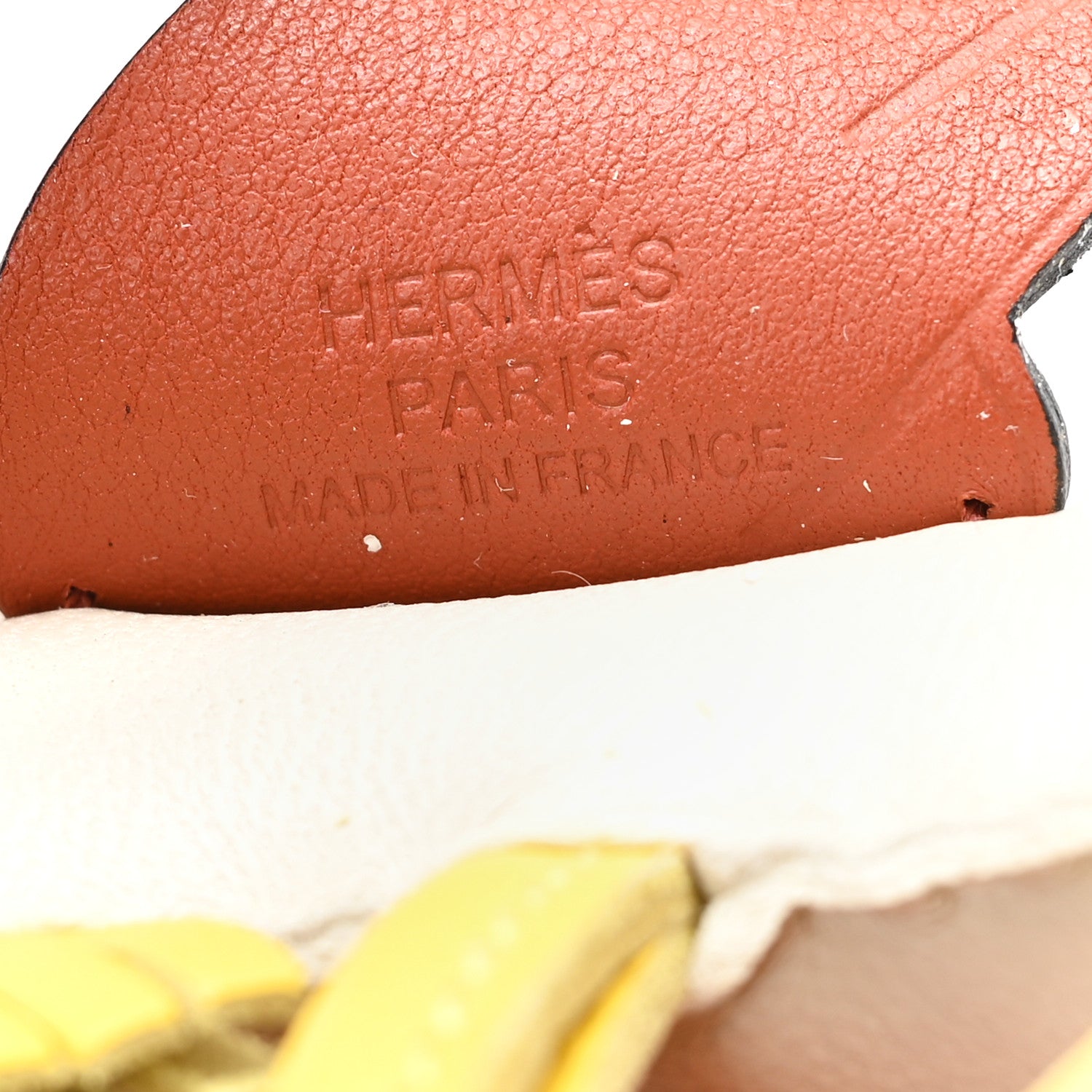 Hermes Milo Lambskin Grigri Rodeo Pegase Horse Bag Charm PM Craie Jaune de Naples Cuivre 3 of 5